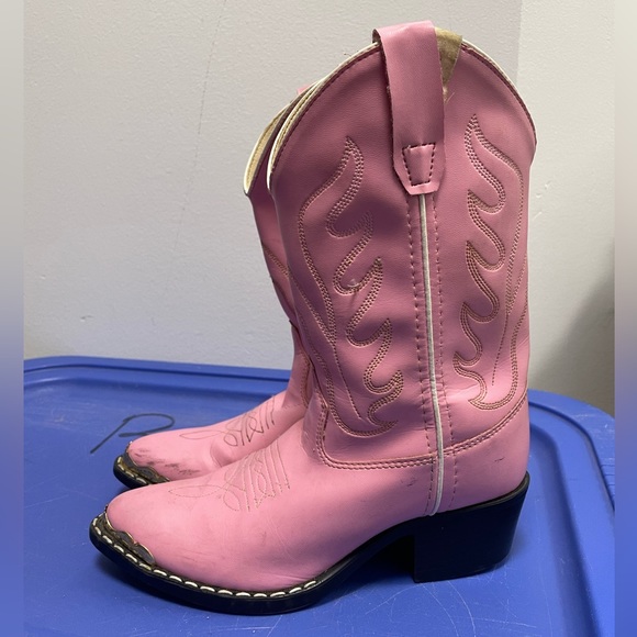 Old West Children's Pink Cowgirl Boots Man Made Material - Picture 2 of 15